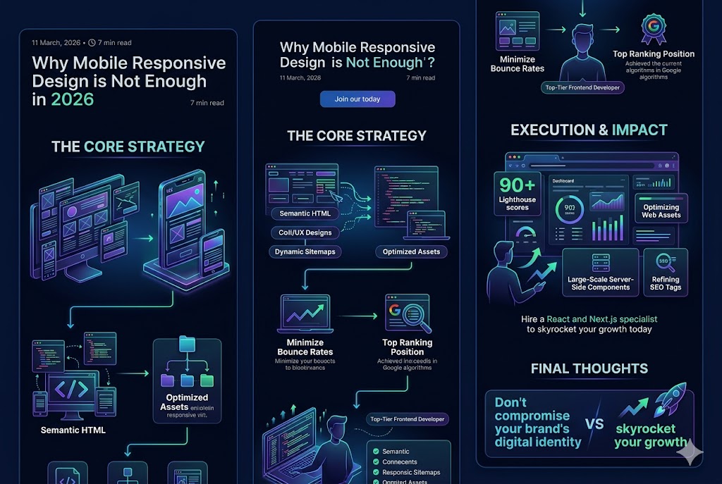 Why Mobile Responsive Design is Not Enough in 2026 Why Mobile Responsive Design is Not Enough in 2026 - Written by Uday K. Jasani, Senior Next.js & React Developer