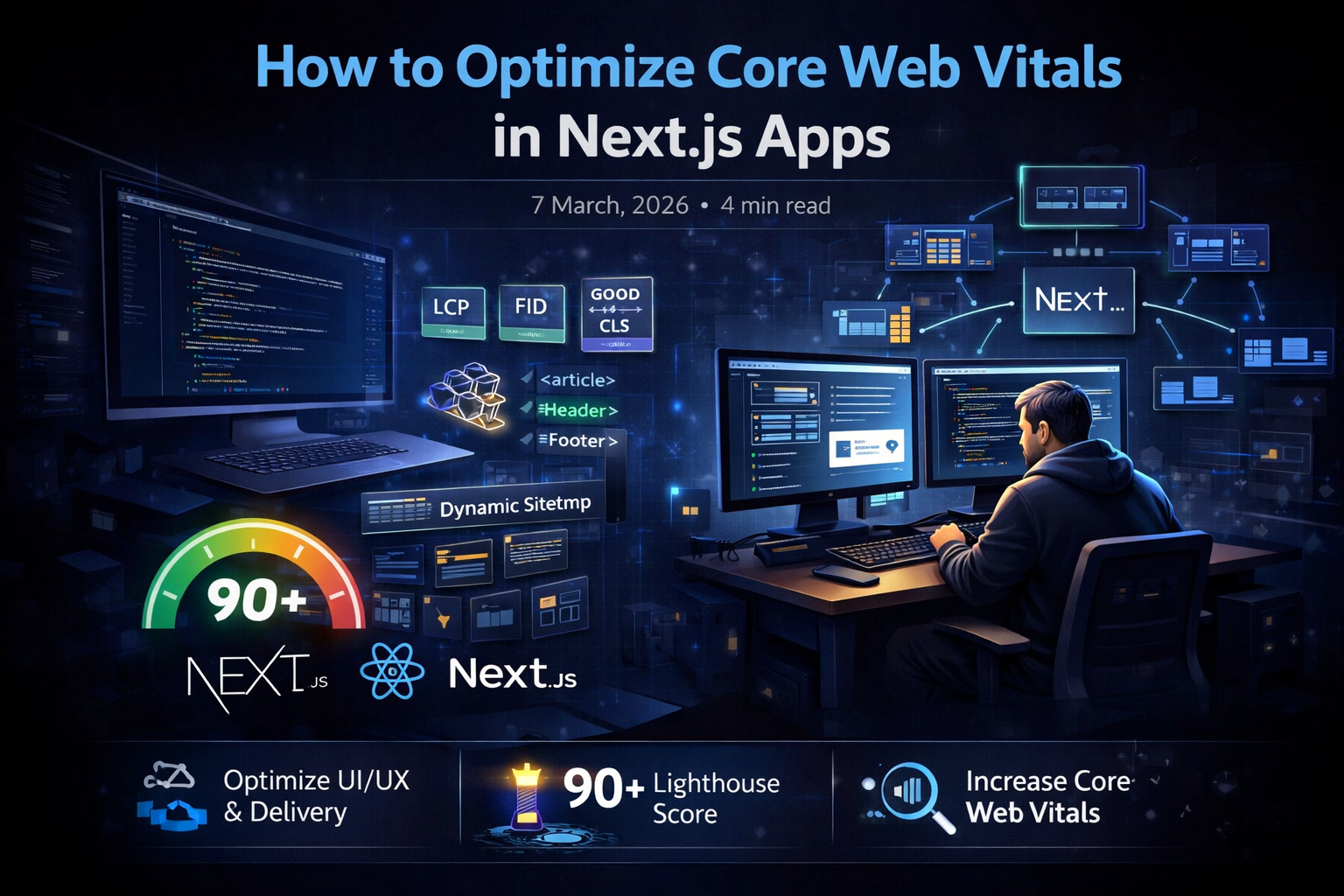 How to Optimize Core Web Vitals in Next.js Apps - Blog by Uday K. Jasani, Hire Expert Next.js Developer